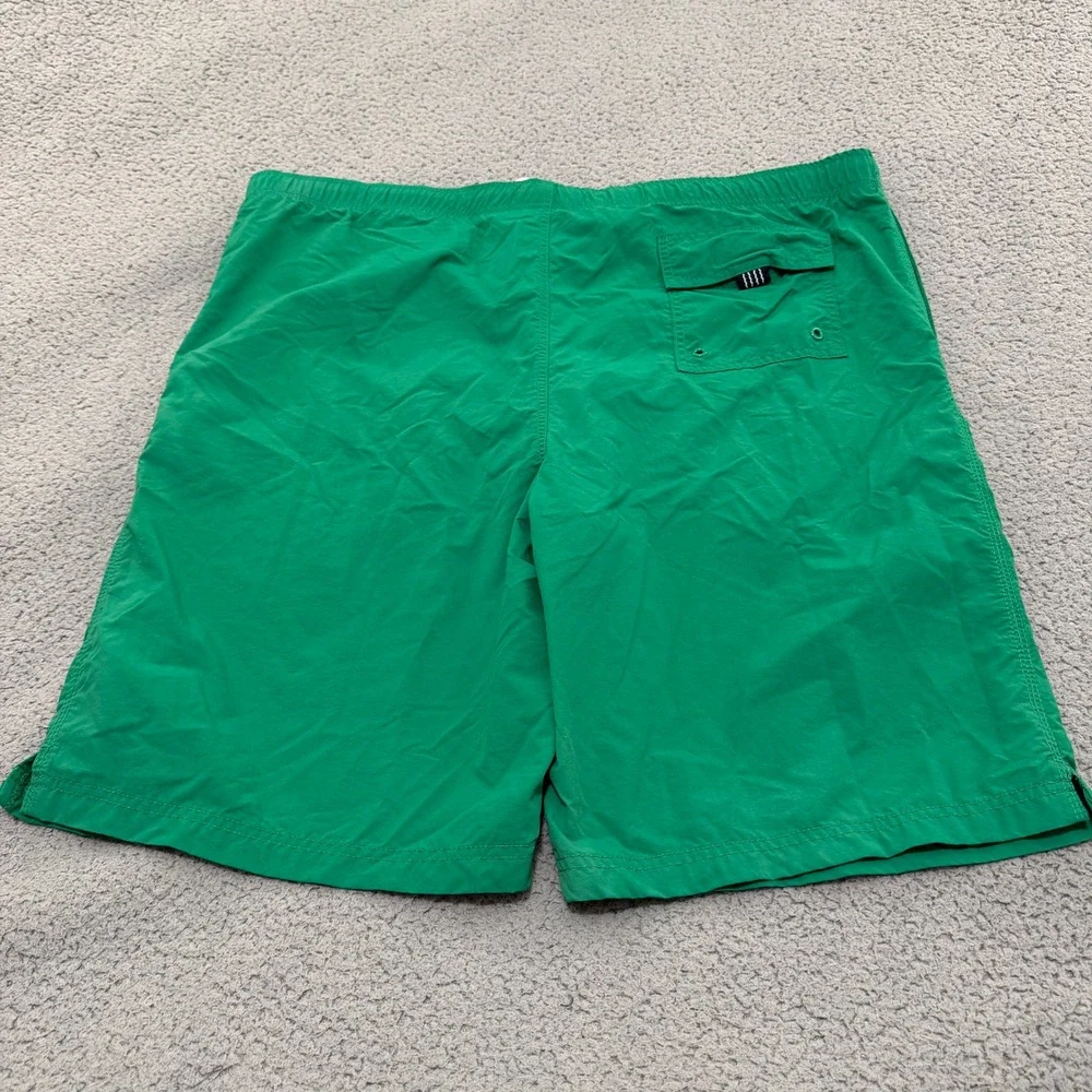 Lands' End Swim Trunks Mens XL 40-42 Green Nylon Mesh Lined  Board Shorts